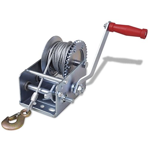 Hand Winch 2000 lb Winch Hand Winch 2 Ways / 2 speeds, 2 Separate Axes