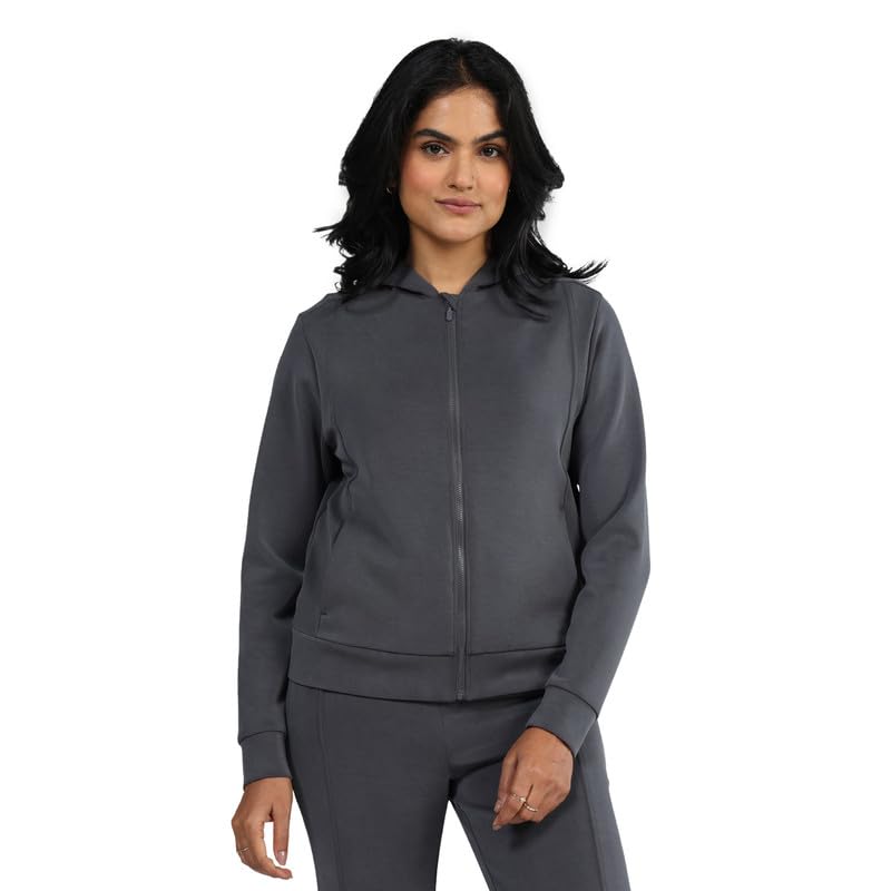 Image of BlissClub Bare Butter Hoodie | Front Pockets | Full-Length Zipper | Cuffed at Sleeve |