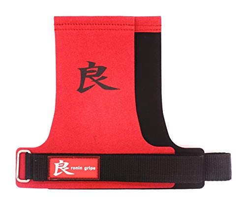 RoninGrips Red Dragon sin Agujeros - Calleras Crossfit, rápidas transiciones (M)