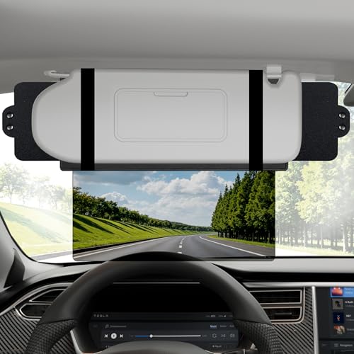 Veharvim Sun Visor Extender for Car (Polarized UV400 PC Lens 2 Side Sunshade) Car Visor Extender Sun Blocker Visor Extender Attachment Anti-Glare for Safe Driving