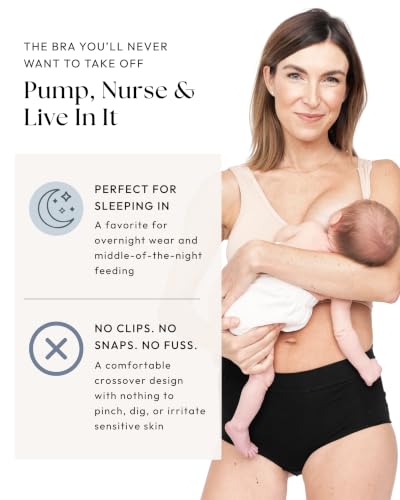 Image of Larken Hands Free Pumping Bra for Breastfeeding | Breast Pump - Maternity Bras for Pregnancy, Pumping & Nursing Bra in One