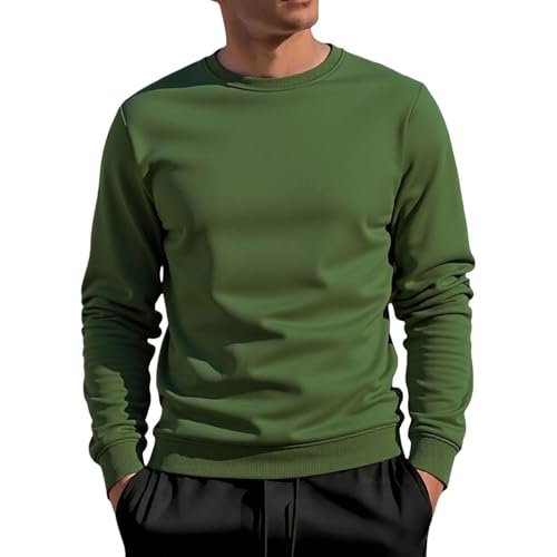 Mens Hoodie Solid Color Fashion Casual Sweatshirt Crew Neck Pullover Daily Hoodies Streetwear