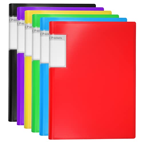 Mappe mit Klarsichthüllen A4 6 Stück Sichtbuch A4 40 Hüllen Sichtbuch mit Klarsichthüllen für Dokumente Urkunden Portfolio