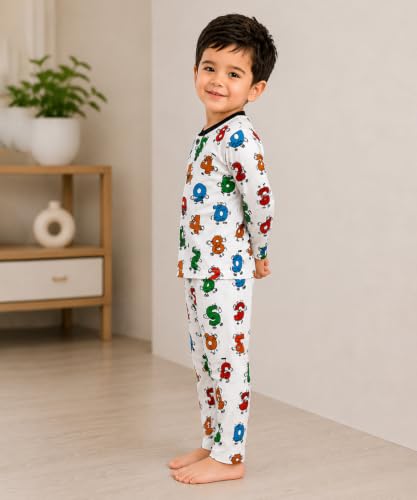 Image of 3BROS BodySuit /Dress for Boys /Girls Full Pajama & Casual Full Sleeves Night Suit Top Combo Kids Set