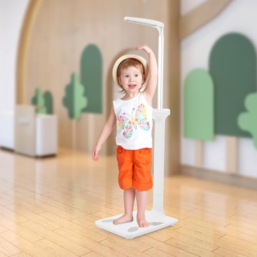 Professional Digital Physicians Scale, Ultrasonic Electronic Height and Weight Scale, 440lb Capacity Height and Body Fat Analyzer Digital Medical Scale, BMI Body Fat Measurement Device