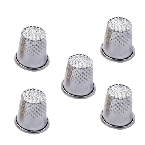 Beatifufu 50Pcs Vintage Metal Thimble Caps for DIY Crafting Finger Protectors for Quilting Sewing Needlework Essential Metal Per