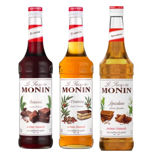Sirop gourmand lot de 3 Speculos Brownie Tiramisu 70cL pour recettes