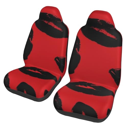 Housses de siège de voiture rouge et noir au design universel et respirant