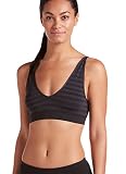 Jockey Women's Bra Matte & Shine Seamfree Bralette, Black, L
