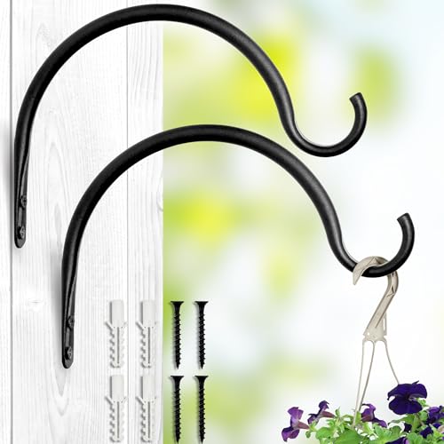 AJART Hanging Plant Hanger Outdoor: 5.5-Inch Bird Feeder Wall Hooks