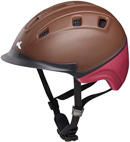 KED Basco - Casco de equitación para niño, color marrón y rosa, talla M