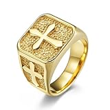 Anillo Cruzado de Acero Inoxidable Vintage, joyería clásica Personalizada Simple Unisex, joyería Informal para Vacaciones para el Día de San Valentín