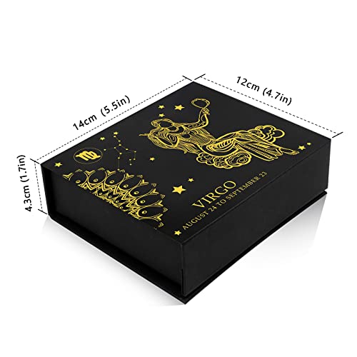 GolbalJew 12 Zodiac Signs Crystals and Healing Stones Gifts for Women Natural Crystal Jewelry Healing Crystal Zodiac Sign Stones with Crystal Bracelet The Astrology Birthstone with Horoscope Box Set4