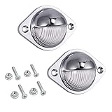 Justech 2pcs 3LEDs License Plate Light Number Plate Lights Waterproof Shock Resistant 12V 24V for Truck SUV Trailer Van, Trailers, RV, Trucks & Boats License Tags - Silver