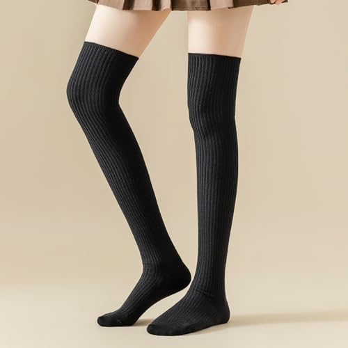 Image of Women's Long Compression Socks,Warm Boot Socks for Girls Over The Knee Stockings