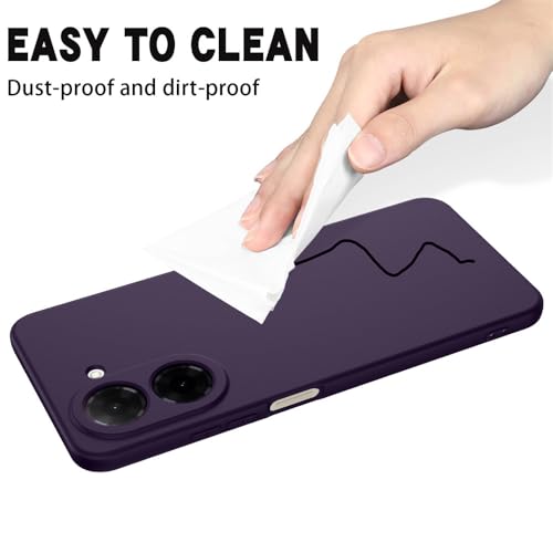 Image of Back Cover for Poco C71 4G / Mi Redmi A5 4G | Full Camera Protection | Premium Liquid Silicon Case | Flexible Bumper Case for Poco C71 4G / Mi Redmi A5 4G (Purple)