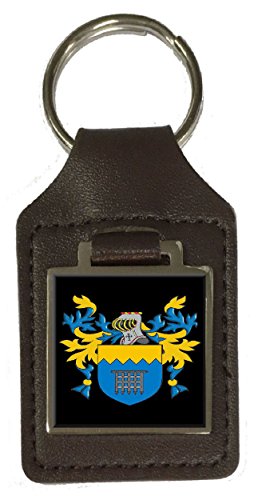 Porte-clés en cuir marron Bigg Family Crest pour ne plus rayer vos écrans
