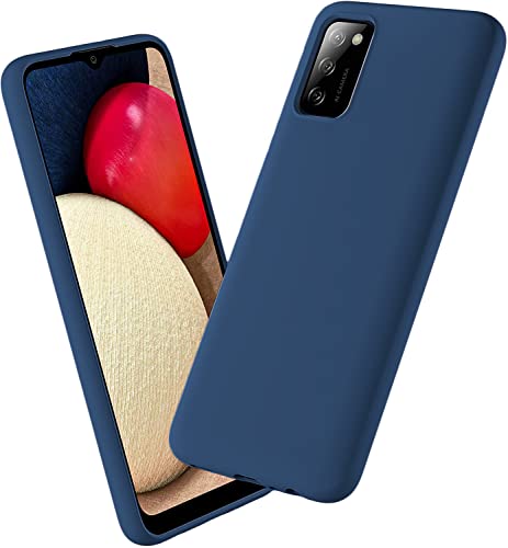 Image of DIZORO Liquid Silicone Case, Gel Rubber Full Body Protection Cover Case, Drop Protection Case, Compatible for Samsung Galaxy A02S / M02S / F02S Case, (Blue)
