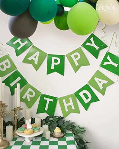 Image of Letjolt Green Happy Birthday Banner Green Garland 13pcs