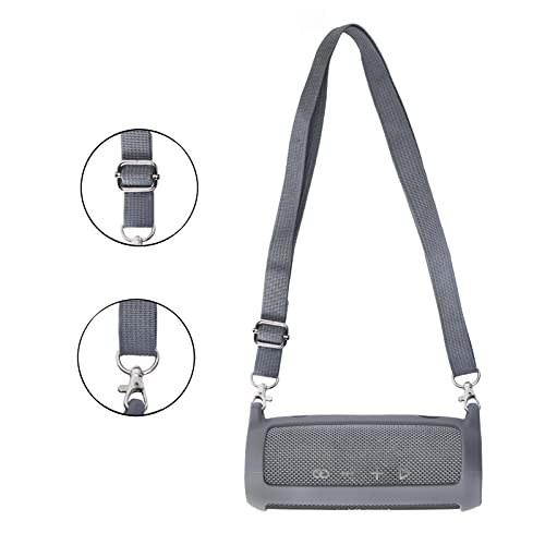 co2CREA Case Silicone for JBL Flip 6 Portable Bluetooth Speaker, Portable Ultra-light Protective Sleeve with Carabiner and Shoulder Strap (Speaker and Accessories not Included)