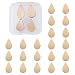BENECREAT 30 Pack Stamping Blanks Brass Blank Pendants for Bracelet Earring Pendant Charms Dog Tags - 0.55x0.68, Drop Shape