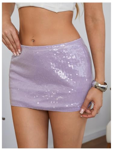 Image of Floerns Women's Sequin Low Waist Mini Skorts Night Out Skirt Shorts