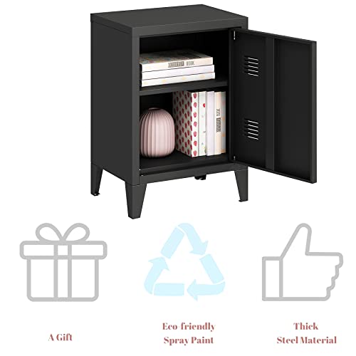 Miocasa LOCKER Nightstand Modern End Side Table Steel Bedside Storage Cabinet thumb #3