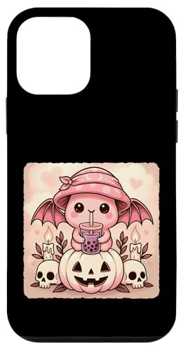 キノコ コウモリ カワイイ パステル ゴス 不気味 かわいい スケルトン スマホケース iPhone 12 mini 用