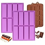 PAKET UND GRÖSSE: Müsliriegelform 10,5 x 8,26 Zoll / 26,7 x 21 cm, Einzelmulde 4,53 x 1,5 Zoll / 11,5 x 3,9 cm. Schokoladenform 8,9 x 4,1 x 0,3 Zoll / 22,6 x 10,4 x 0,8 cm