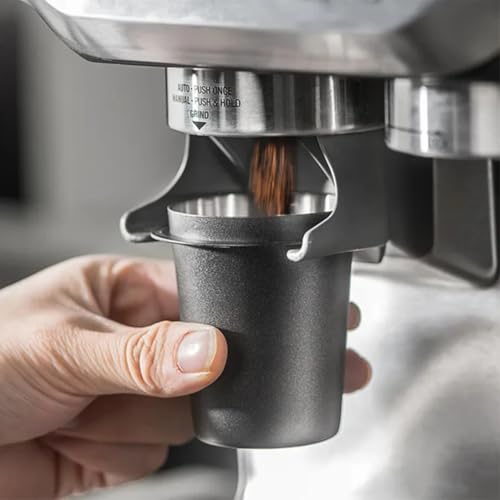 Tazza Dosatrice Per Caffè, Caffè Dosing In Acciaio Inossidabile Bicchiere Dosatore Macchina Espresso Trasferimento Veloce Di Macinato Portafiltro Inox Manico Da Parte Caffe Polvere Ricezione 58Mm - 2