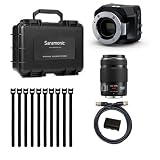 Blackmagic Design Micro Studio Camera 4K G2 Bundle with Lumix G X Vario Power Zoom 45-175mm Lens, Replacement Battery, Hard Carry Case, 2 x 6 Feet Cables, and Fastening Cable Ties (10-Pack) (7 Items)