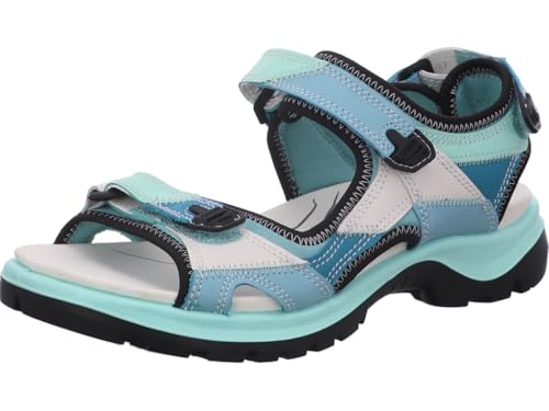 ECCO Women's Yucatan Sport Sandal, Aquatic Patchwork, 4-4.5