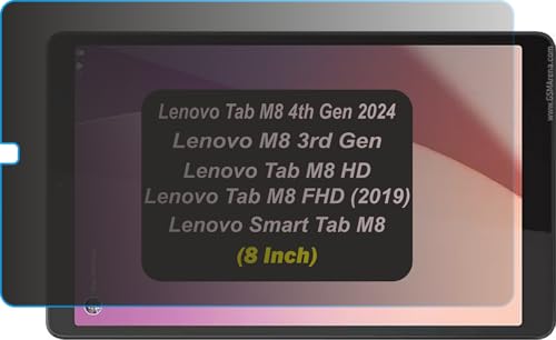 Image of Privacy Anti Peep Matte Screen Guard Compatible With Lenovo Tab M8 4th Gen 2024 / Smart Tab M8 /M8 HD / M8 FHD (2019) / M8 3rd Gen (8 Inch Tablet) Not a Tempered Glass Screen Protector