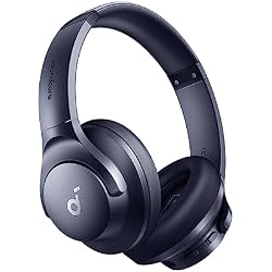 Soundcore by Anker Q20i Hybrid Active Noise Cancelling Headphones, Blue | Over-Ear, Bluetooth, 40H ANC Playtime, Hi-Res Audio, Big Bass, Transparency Mode, Customize via App, Travel, Home, Office