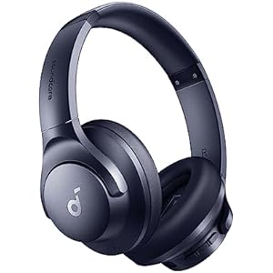 soundcore by Anker Q20i Hybrid Active Noise Cancelling Headphones, Wireless Over-Ear Bluetooth, 40H Long ANC Playtime, Hi-Res Audio, Big Bass, Customize via an App, Transparency Mode, Ideal