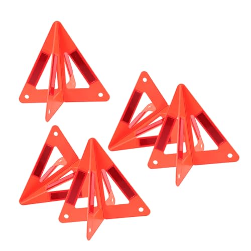 ROMISBABA 5 Piezas Kit de Triángulos Reflectantes para Emergencias Coche Plegables Señal de Advertencia Estable y Portátil para Averías y Seguridad Vial