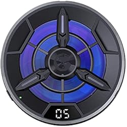 Mini Ventilador Cooler GameSir F9 Semiconductor Phone Cooler, Radiador con Ventilador de 7 Aspas, Pantalla de Temperatura en Tiempo Real, Teléfonos Móviles Compatibles con iPhone/Teléfono/Android/Tableta