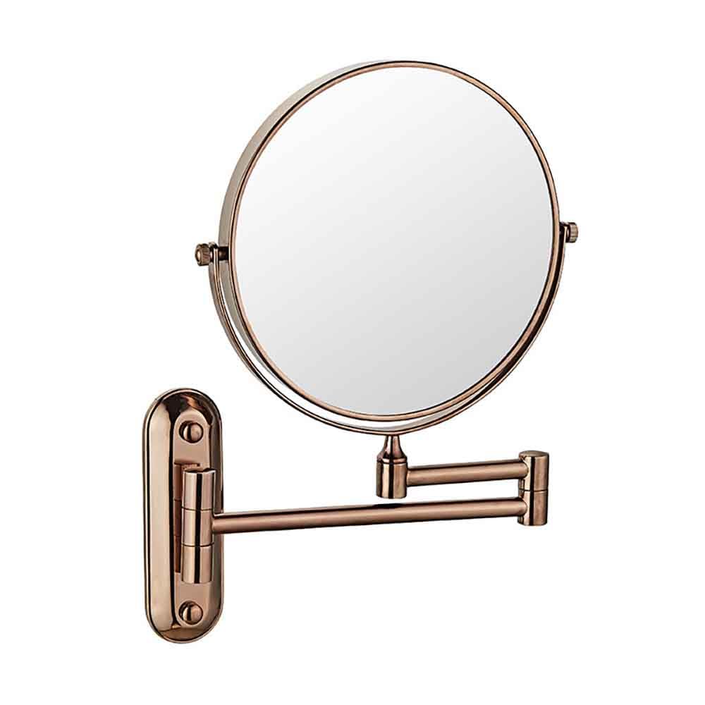 Espejo de Maquillaje de Pared de 8 Pulgadas,Espejo de baño Redondo,Espejo de Maquillaje de Doble Cara con rotación de 360° para Maquillaje,Afeitado y Cuidado Facial.