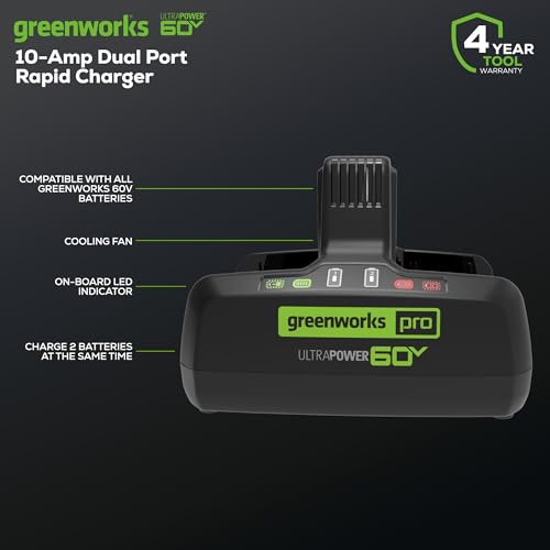 Image of Greenworks Pro 60V 10A Dual Port Rapid Charger