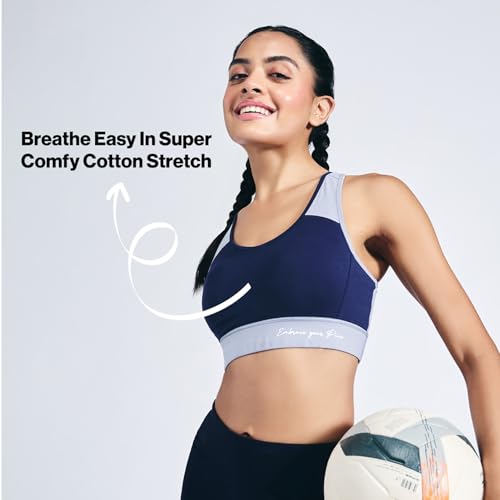 Image of NYKD (NYK904 Ultimate High Impact Non Wired & Padded Sports Bra for Women | Bounce Control with Quick Dry Formula & Multiway Straps | Ideal for Gym, Workout & Yoga
