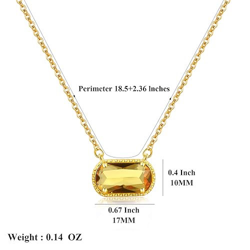 Women's Pendant Necklace,Fashion Jewelry,14K Gold Plated,Birthstone Necklace for Women,Birthday Gifts for Women Mom Wife Friends4