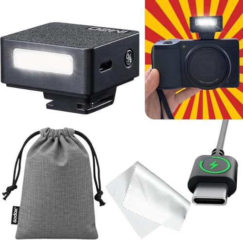 Godox Blitz IM20 Mini Kamerablitz Blitzgerät, Manueller Flash Speedlite, 5 Leistungsstufen, 440 Blitze bei voller Leistung, Kompatibel mit Ricoh GR III RG...