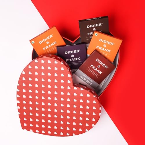 Image of Didier & Frank Luxury Assorted Chocolate Gift Box | Rakhi Gift Pack | Premium Assorted Chocolates | 4 x 40g Bars (160g Total) | Festive Chocolate Gift