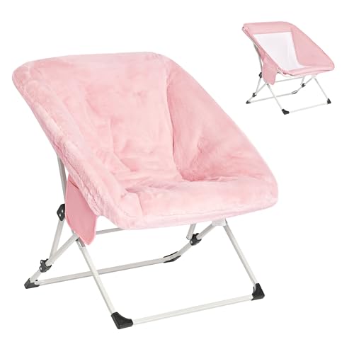 SUNNYFEEL Folding Saucer Chair Pink