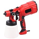 XLTEAM Electric Paint Sprayer, Fence Paint Sprayer System, 550W DIY Electric Spray Gun with 3 Spray Patterns, 800 ML Capacity, for Painting Fences, Sheds, Decking and Garden Furniture