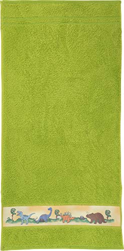 Erwin Müller Walk-Frottier Kinder-Handtuch mit Dino-Motiv grün Größe...
