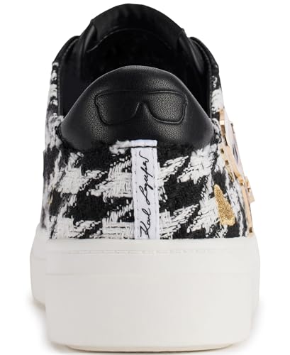 Image of Karl Lagerfeld Women's Cate Pins Tweed Lace up Sneaker