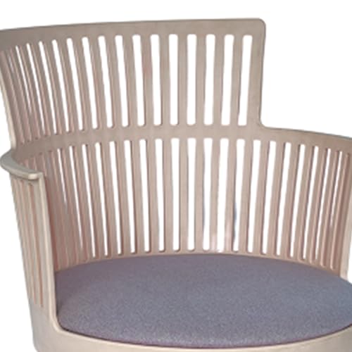 Image of Creative Cafe Chair Elegant and Understated, These Soft-Toned armchairs Feature a Refined slatted backrest, Cushioned seat, and Tapered Legs. Perfect for Modern interiors. | CS-1221 /P2 (Pink)