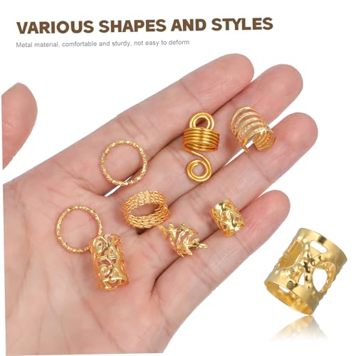 Perles pour tresses et accessoires cheveux anneaux métalliques