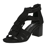 Zapatos de mujer zapatillas 41 mujeres diseño de alta moda sandalias de tacón alto zapatos tacones zapatos de moda para mujer S sandalias mujer, Negro , 38 EU Estrecho